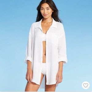 NWT Women’s Button-Up Cover Up Shirtdress - Kona Sol